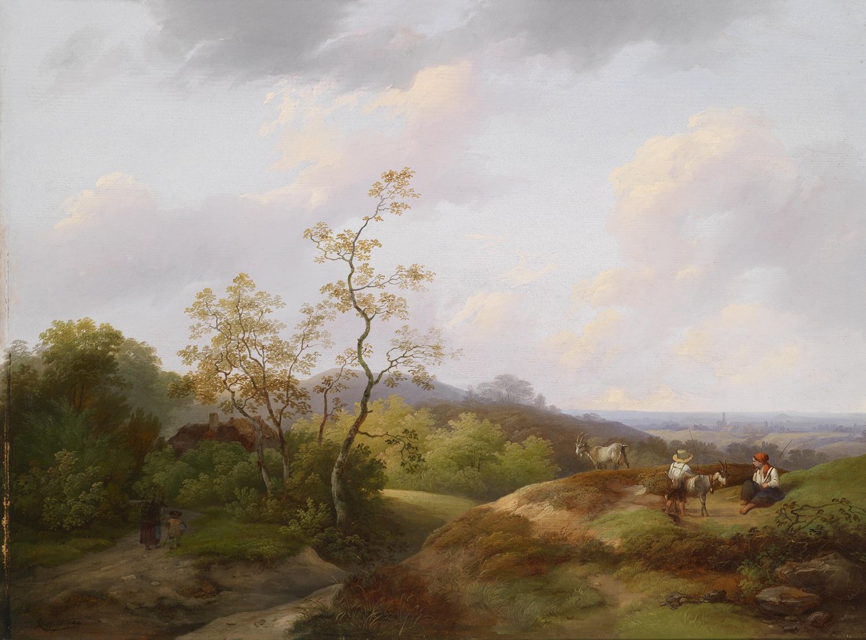 Ampio Paesaggio con Pastori da Ignaz Raffalt