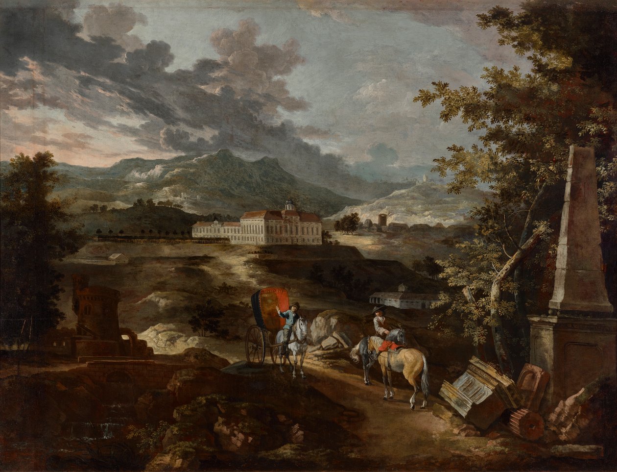 Paesaggio con castello di Stattenberg da Ignaz Flurer