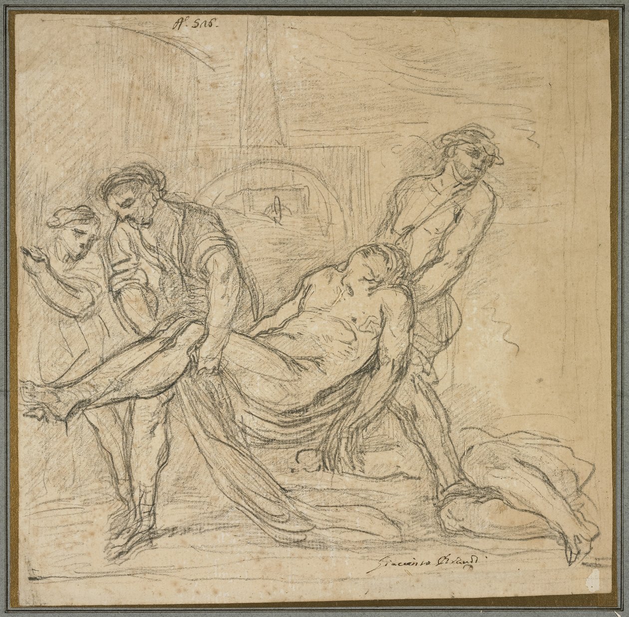 San Abdon e San Sennen seppelliscono martiri cristiani, c.1653-1657 da Il Borgognone
