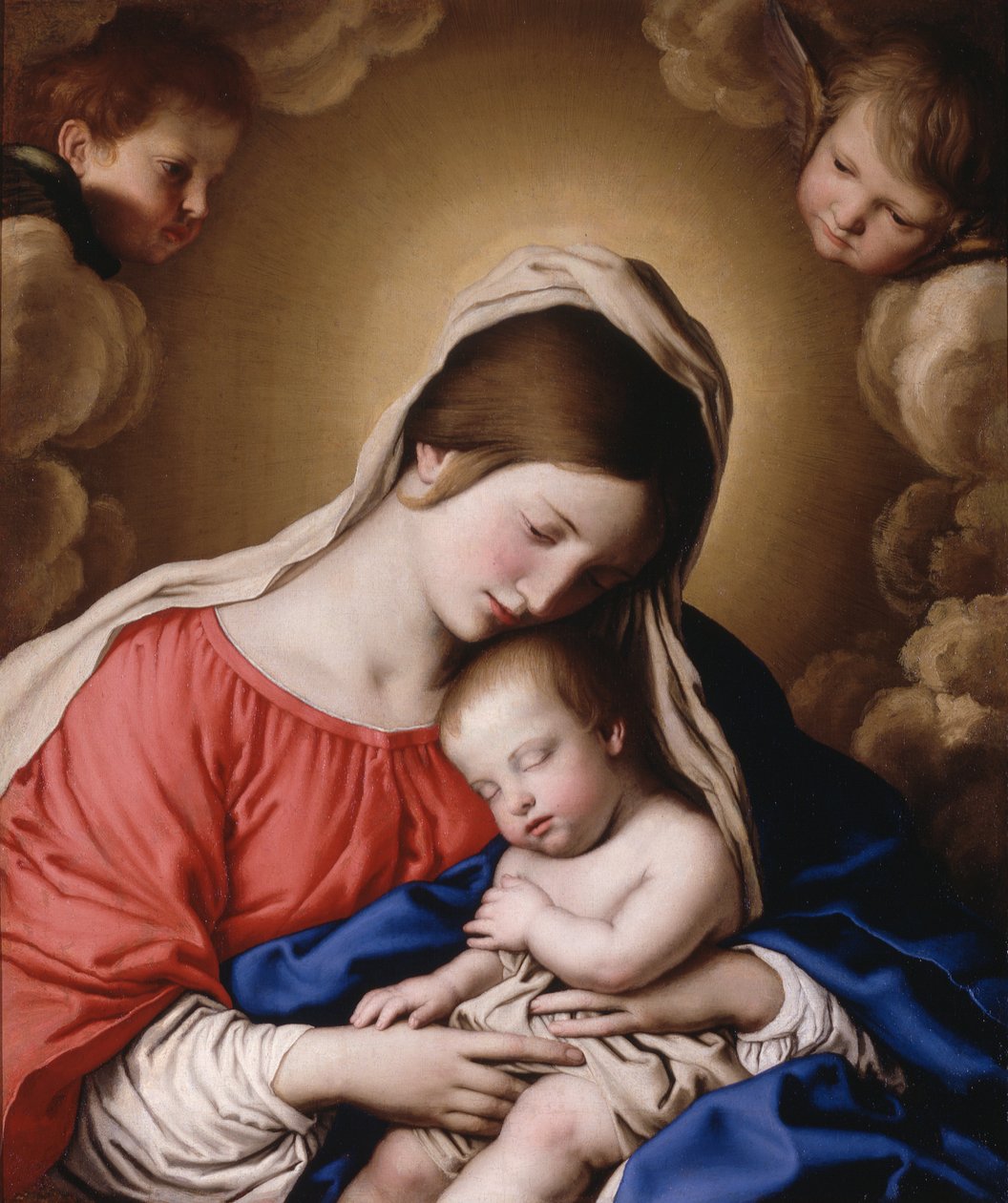 Madonna con Bambino (olio su tela) da Il (1609 85) Sassoferrato