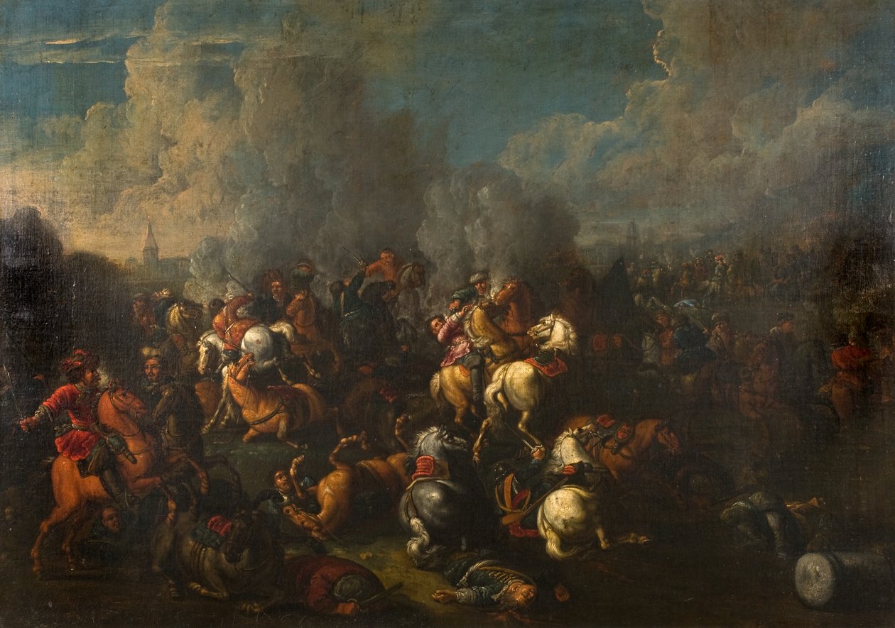 Scena di battaglia da Ilario (follower of) Spolverini