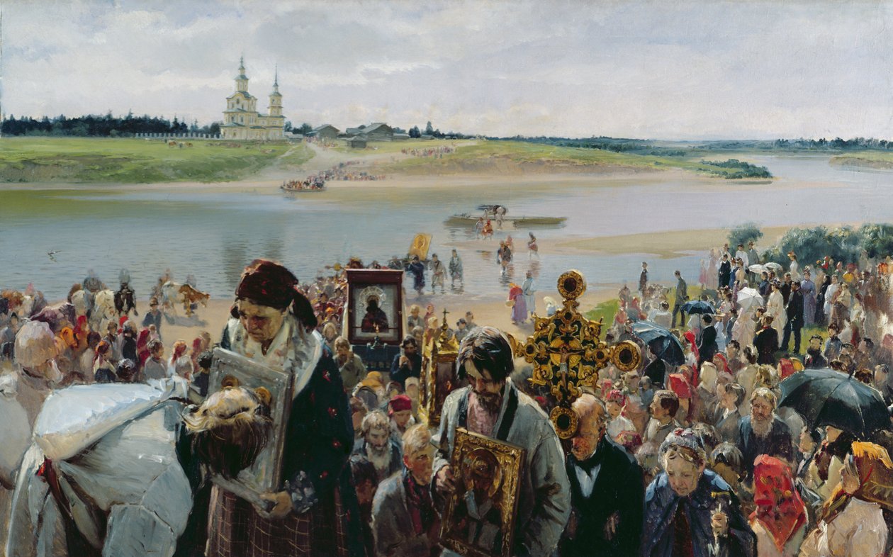 Una processione religiosa da Illarion Mikhailovich Pryanishnikov