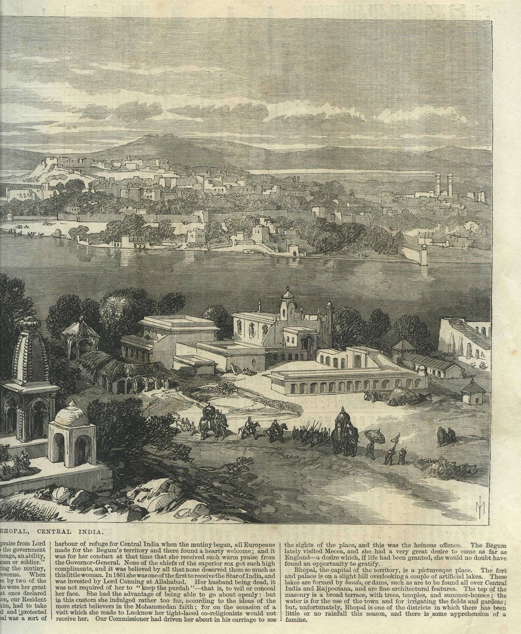 Bhopal, India centrale da Illustrated London News