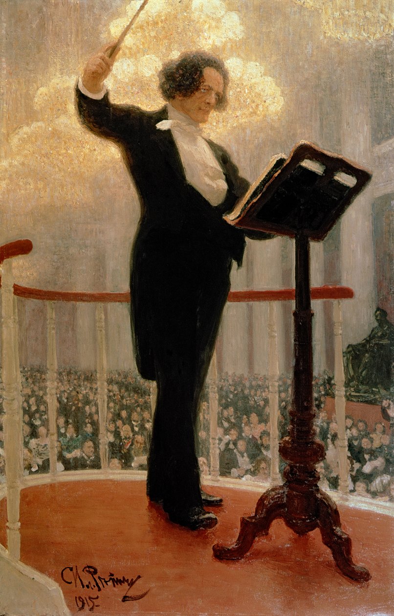 Ritratto del compositore russo Anton Grigoryevich Rubinstein (1829-1894) 1915 da Ilya Efimovich Repin