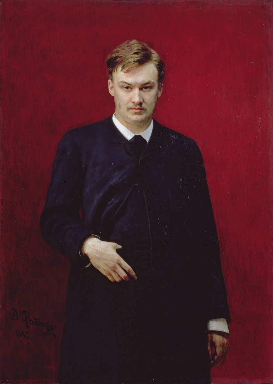 Ritratto del compositore Alexander Konstantinovich Glazunov (1865-1936) da Ilya Efimovich Repin