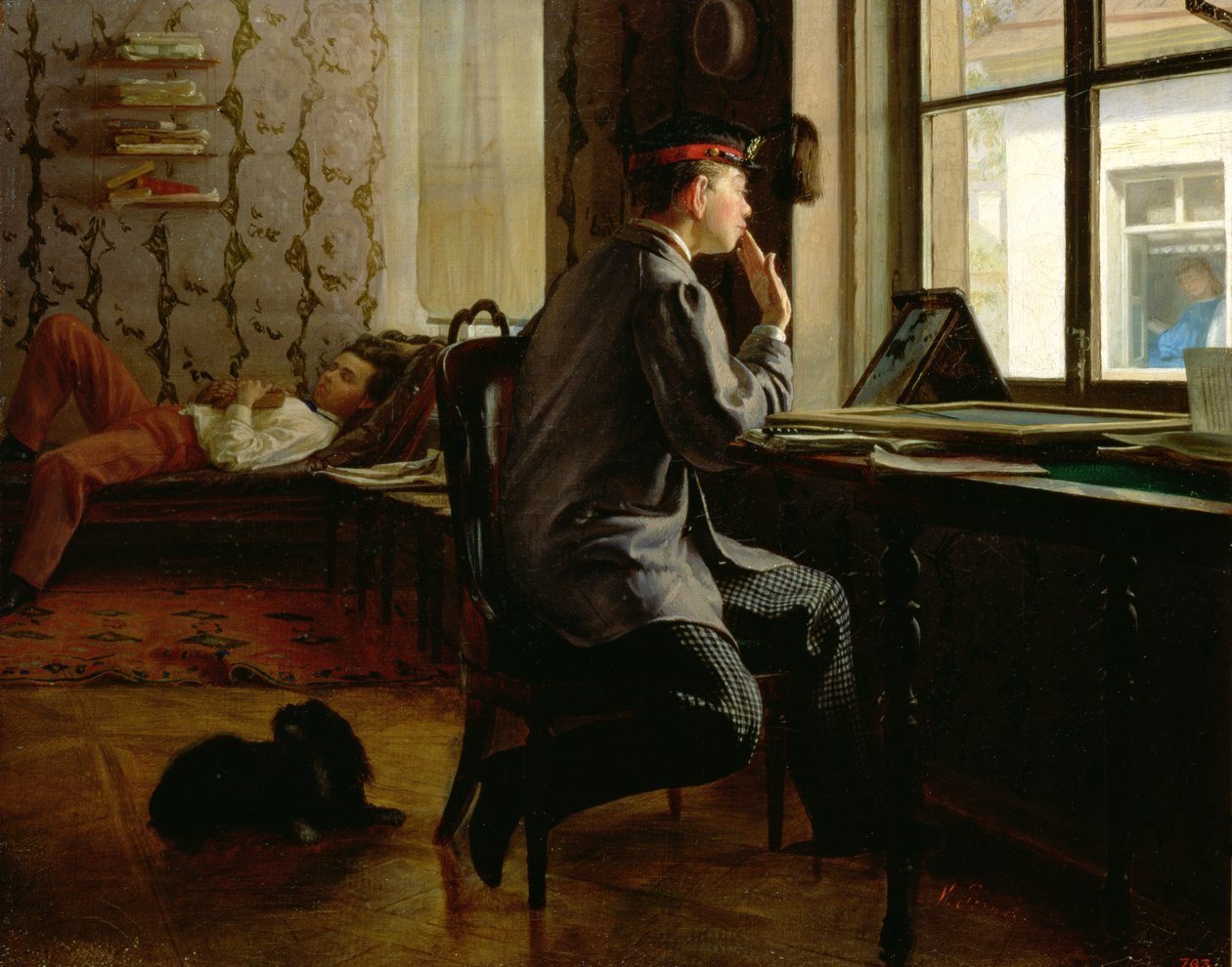 Preparativi per gli esami, 1864 da Ilya Efimovich Repin