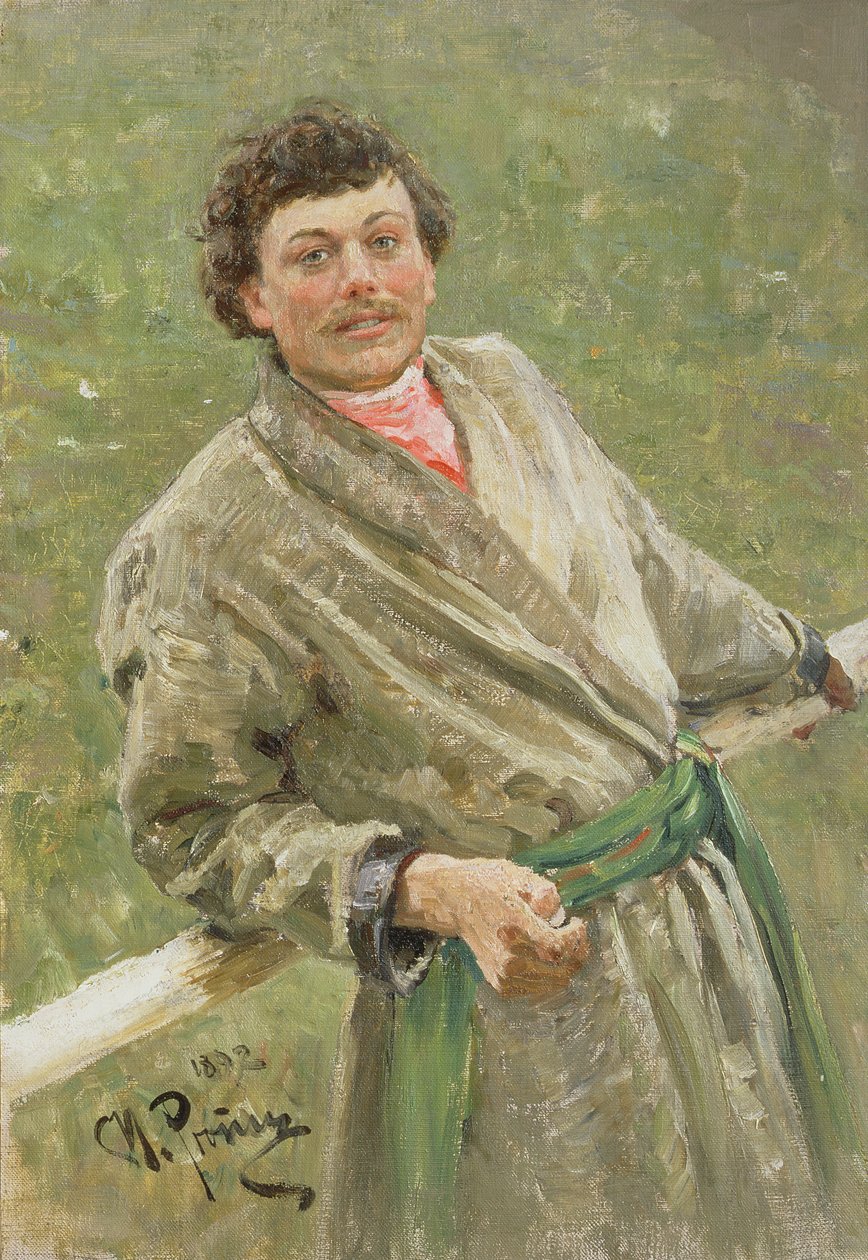 Il bielorusso, ritratto del contadino S. Shavrov, 1892 da Ilya Efimovich Repin