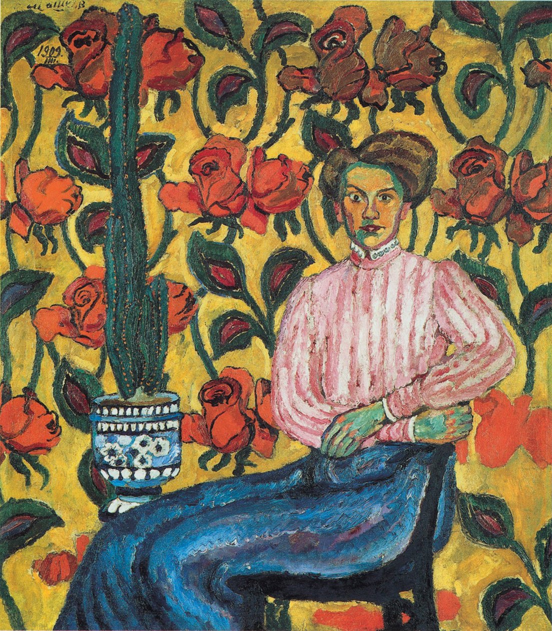 Ritratto di Varvara Petrovna Vinogradova, 1909 da Ilya Ivanovich Mashkov