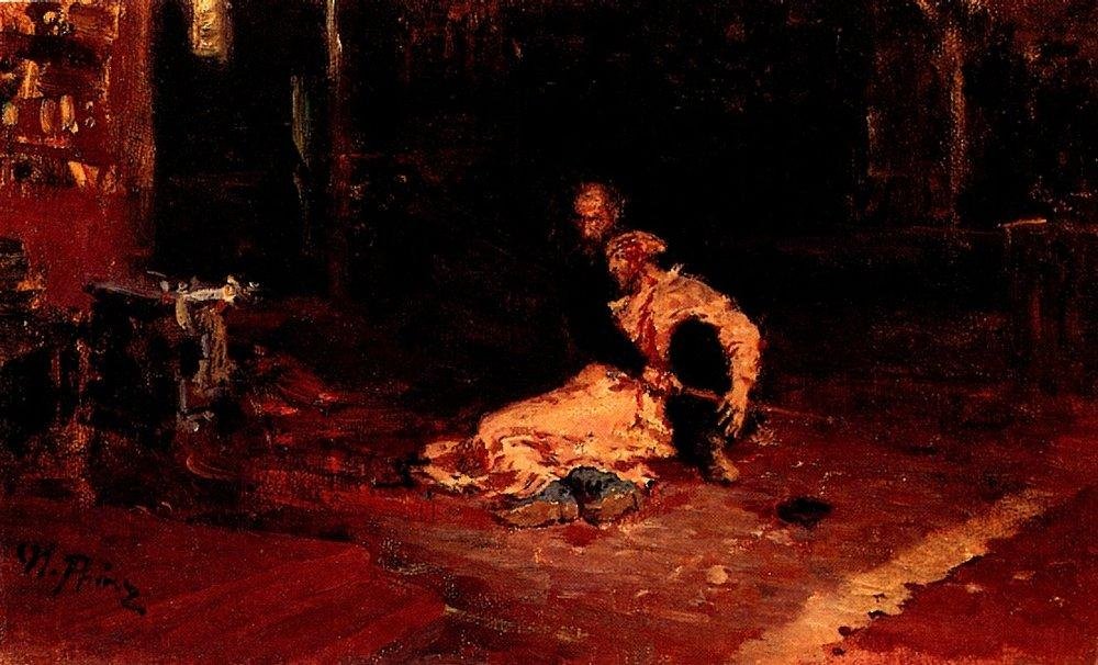 Ivan il Terribile e suo figlio Ivan da Ilya Efimovich Repin