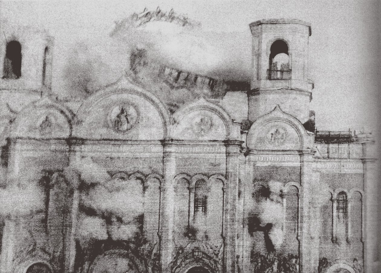 La demolizione della Cattedrale di Cristo Salvatore a Mosca, 1931 da Ilya Arnoldovich Ilf