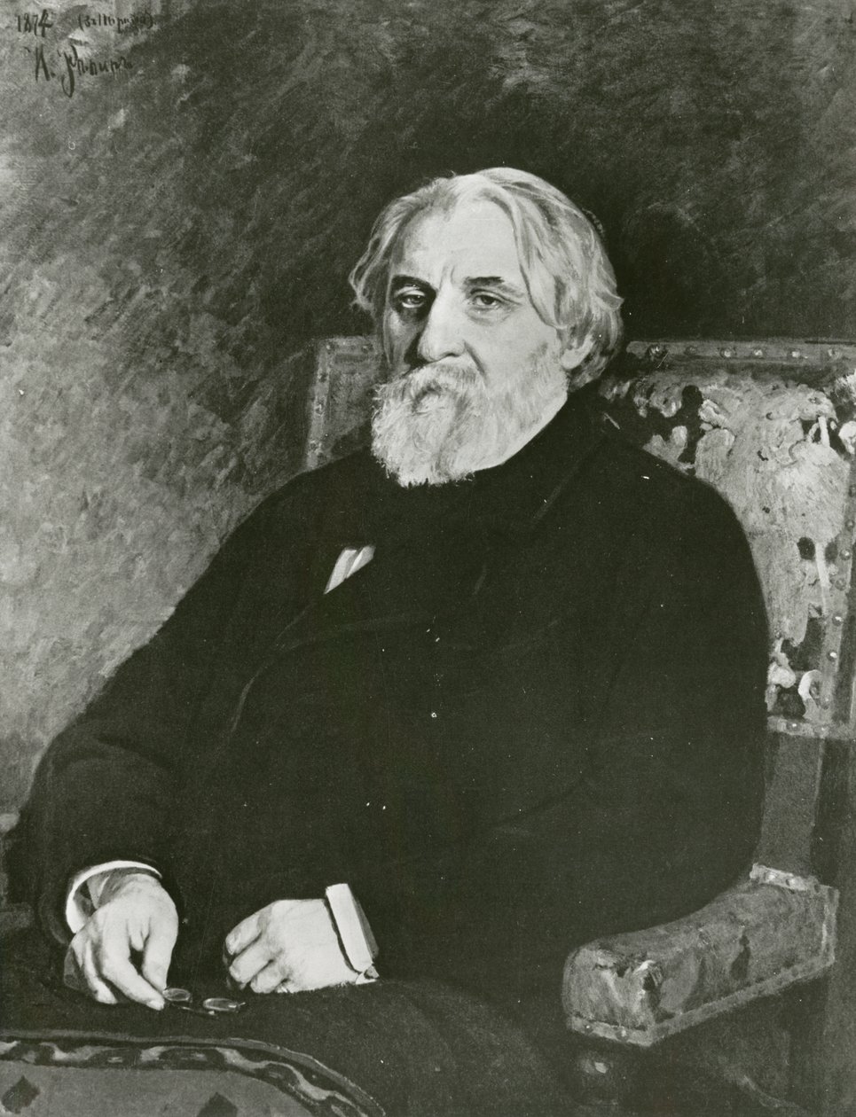 Ritratto di Ivan Turgenev da Ilya Efimovich (after) Repin
