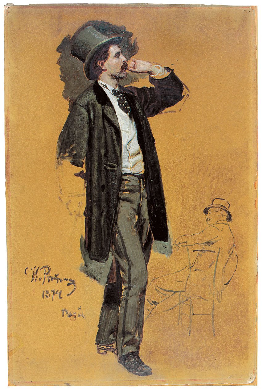 Uno studio per "Un caffè parigino" da Ilya Efimovich Repin