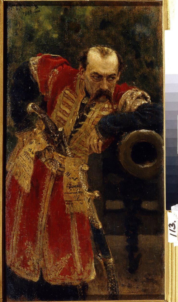 Colonnello dei cosacchi zaporoghi da Ilya Efimovich Repin