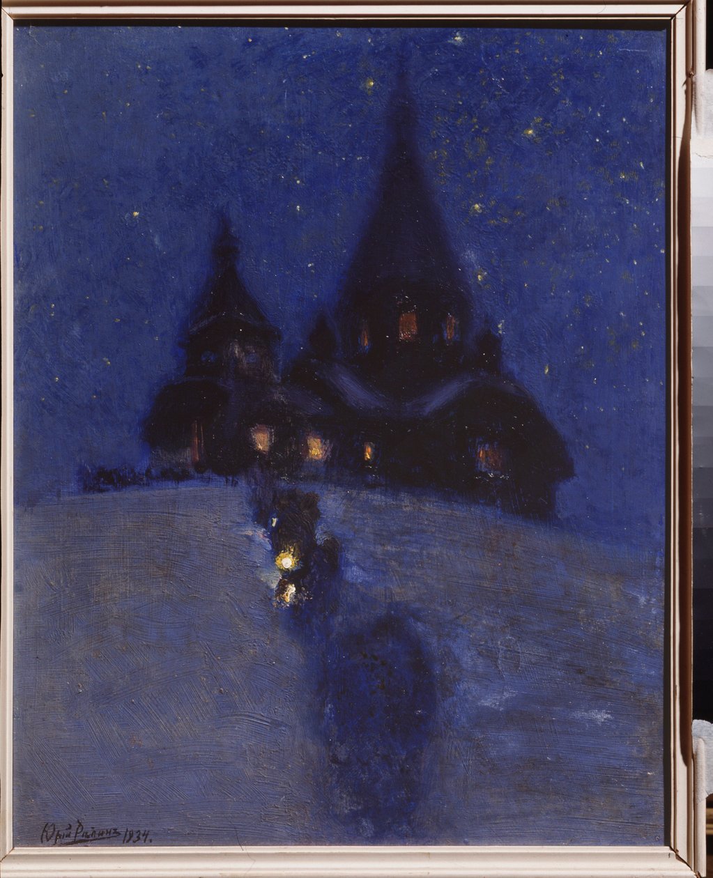 Chiesa a Kuokkala la notte di Natale da Ilya Efimovich Repin