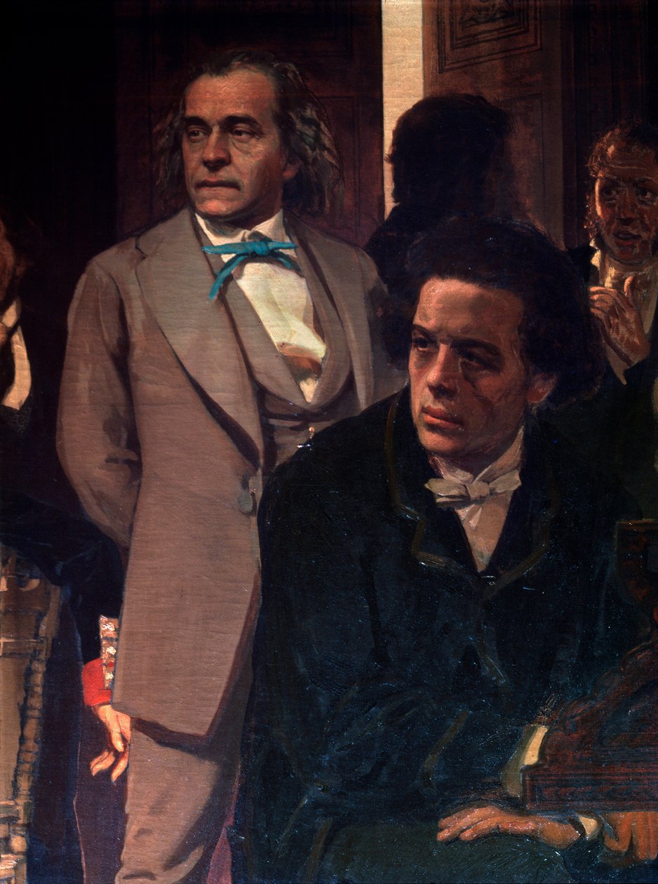 I compositori Anton Rubinstein e Alexandre Serov (dettaglio) da Ilya Efimovich Repin