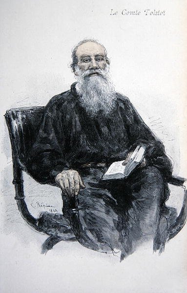 Lev Nikolaevich Tolstoy (1828-1910) da Ilya Efimovich Repin