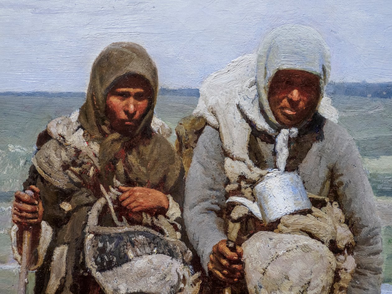 Donne pie in pellegrinaggio (dettaglio) da Ilya Efimovich Repin