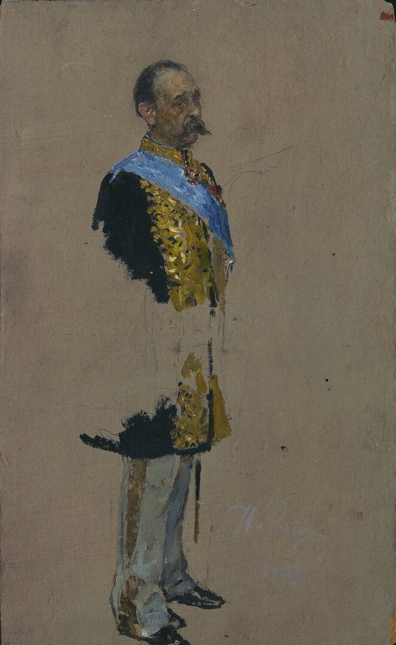 Ritratto del Conte Dmitry Andreyevich Tolstoy 1823-1889, 1885 da Ilya Efimovich Repin