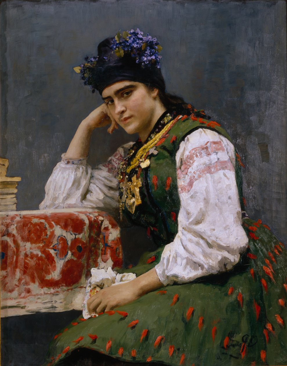 Ritratto di Sofia Dragomirova-Lukomskaya, 1889 da Ilya Efimovich Repin