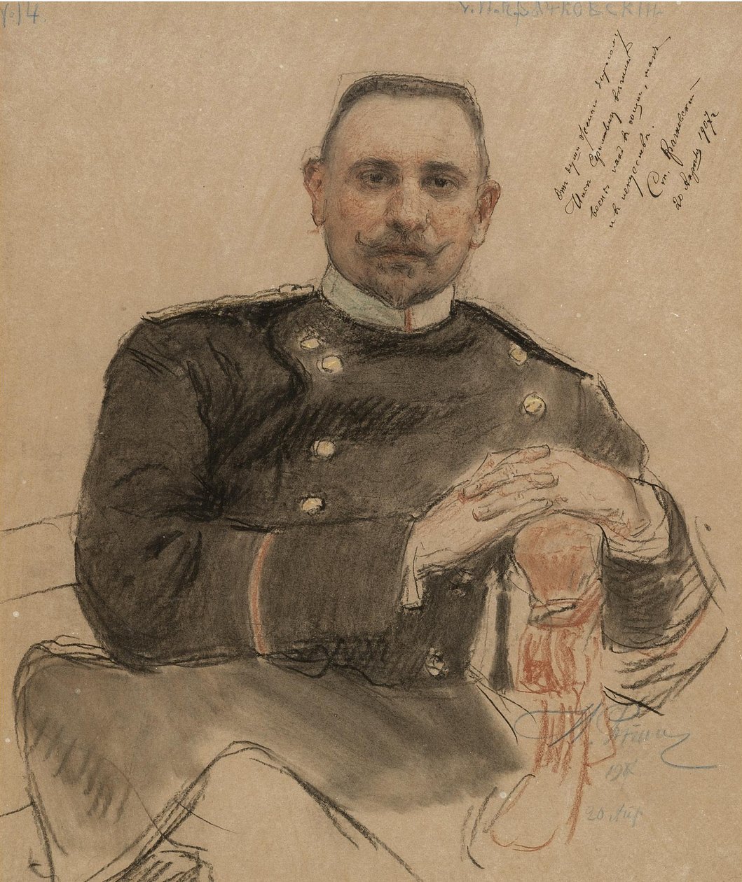 Ritratto di Stepan Petrovich Krachkovsky 1866 1913, 1907 da Ilya Efimovich Repin
