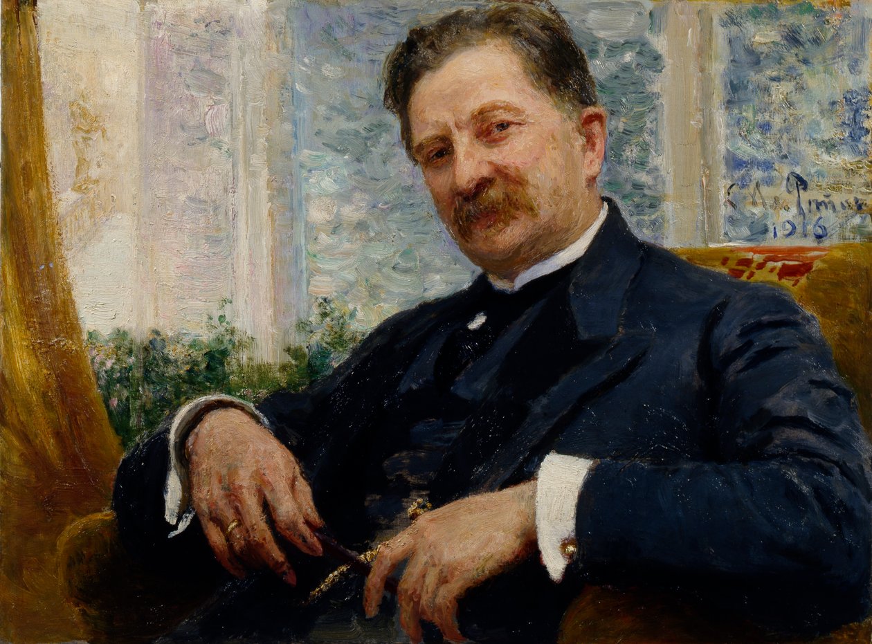 Ritratto di Y.M. Vengerov da Ilya Efimovich Repin