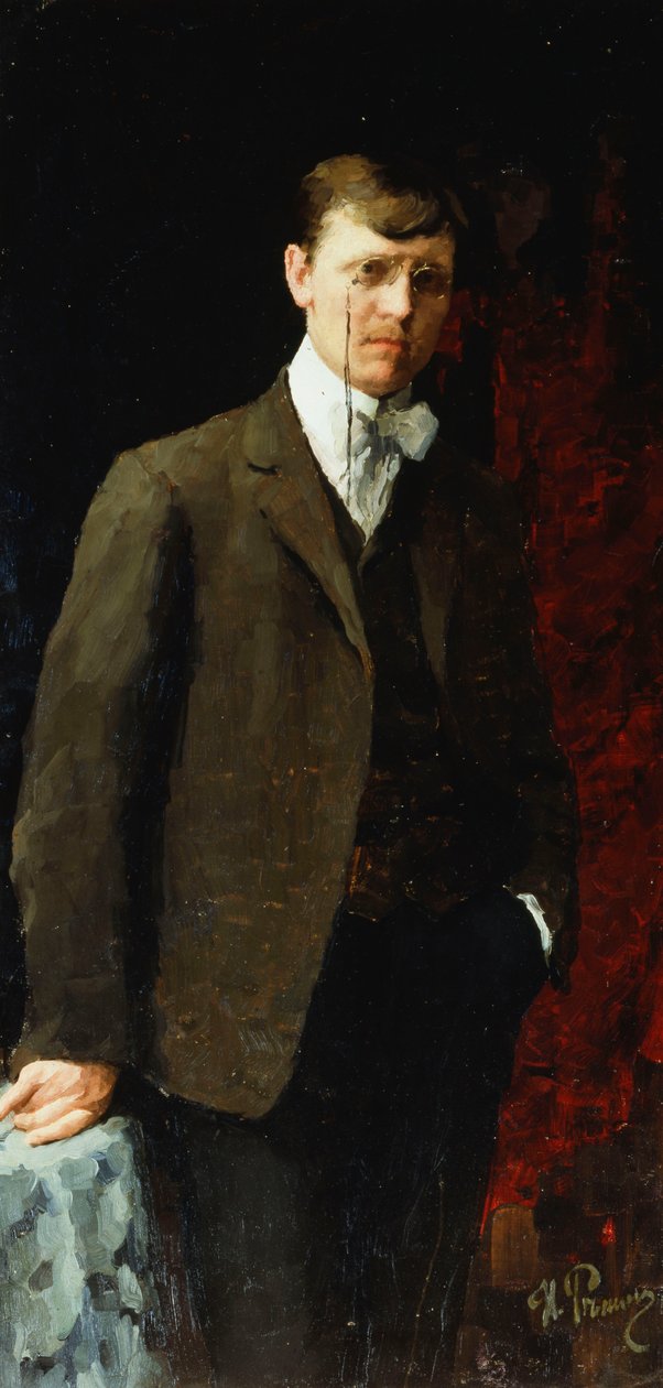 Ritratto di un uomo, possibilmente Ivan Georgievich Drozdov da Ilya Efimovich Repin