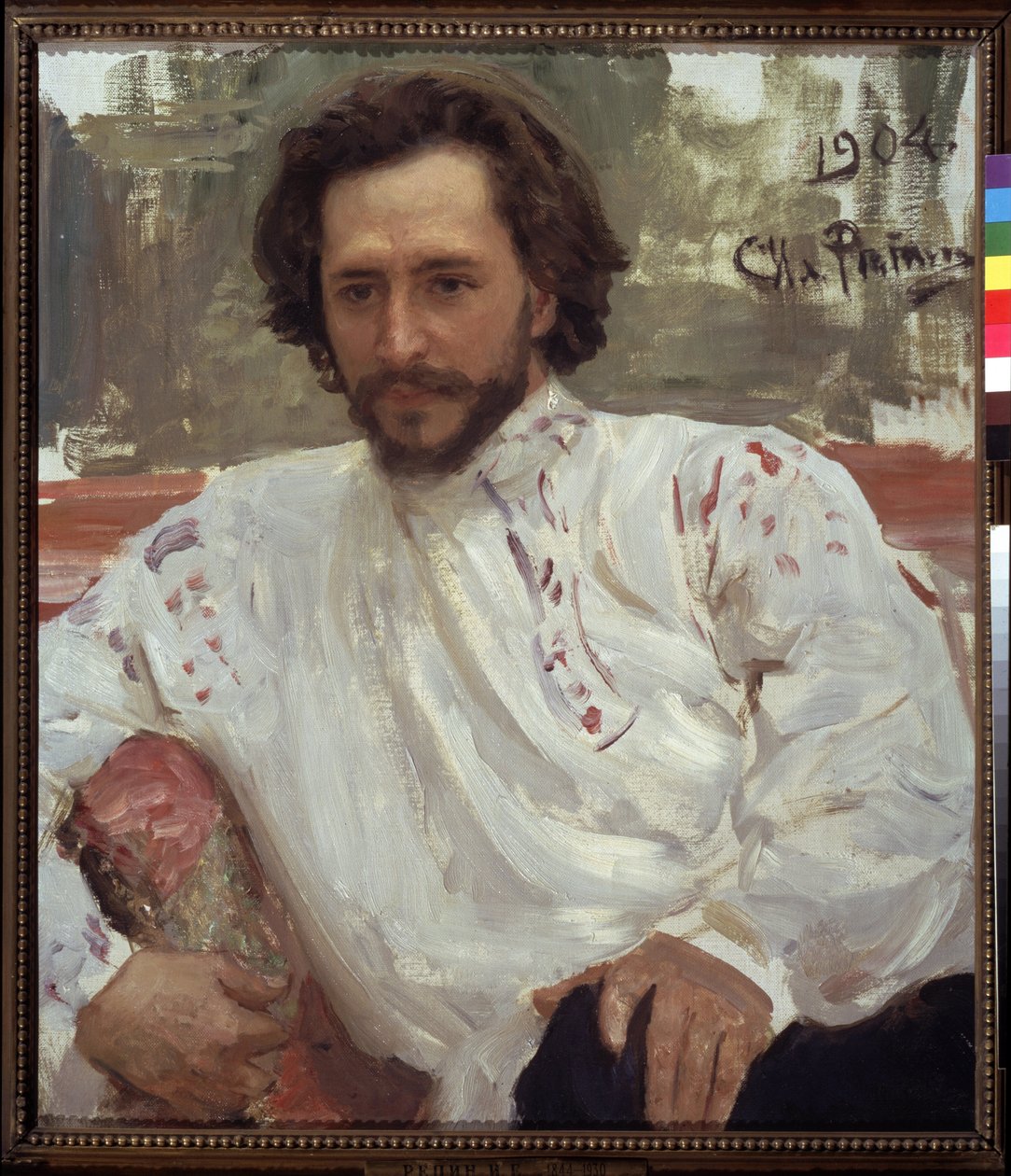 Ritratto dello scrittore Leonid Andreiev da Ilya Efimovich Repin