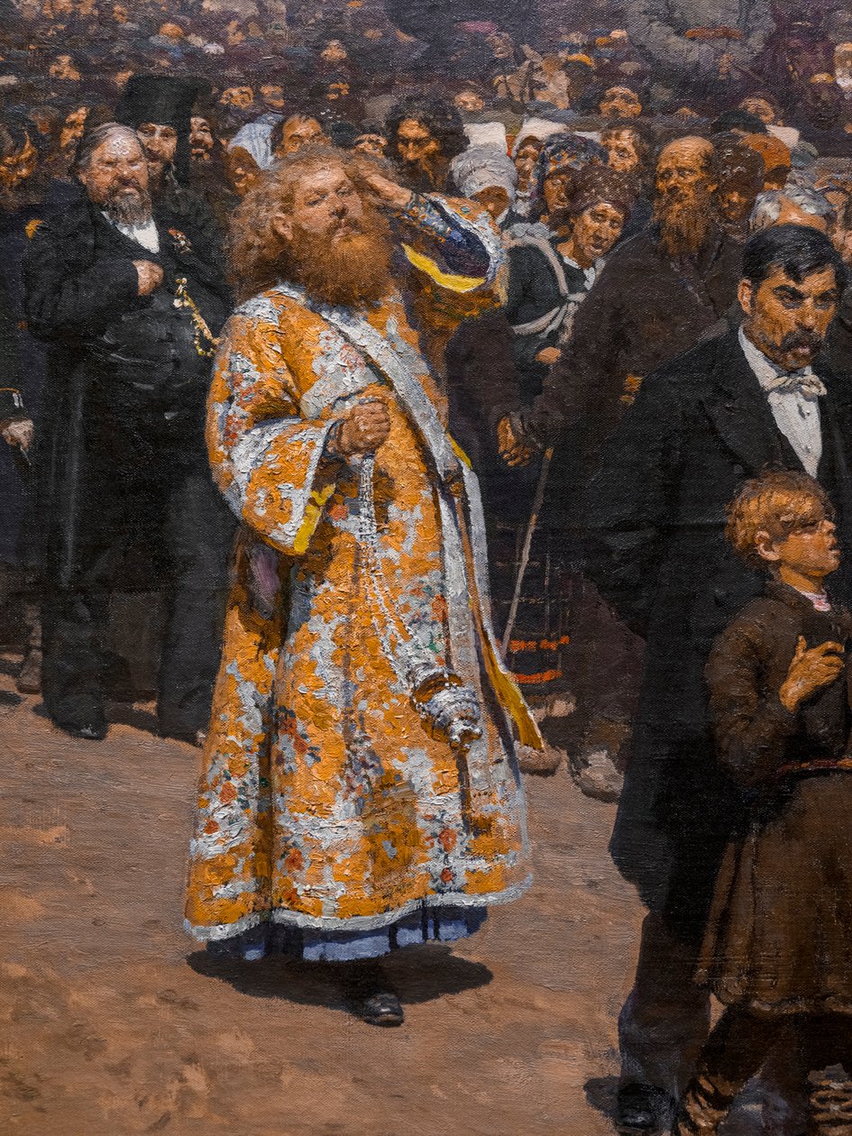 Processione religiosa nella provincia di Kursk (dettaglio) da Ilya Efimovich Repin
