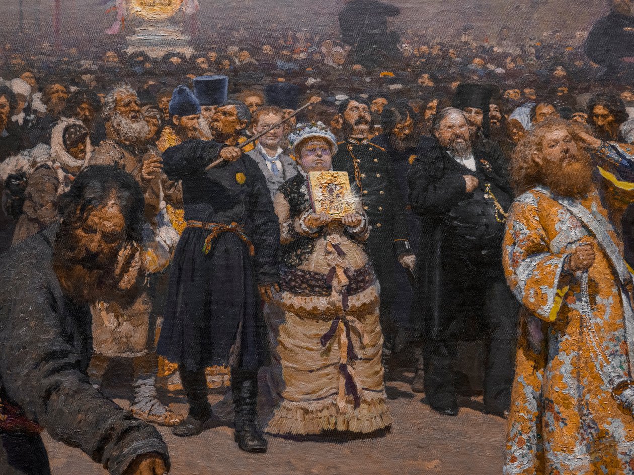 Processione religiosa nella provincia di Kursk (dettaglio) da Ilya Efimovich Repin
