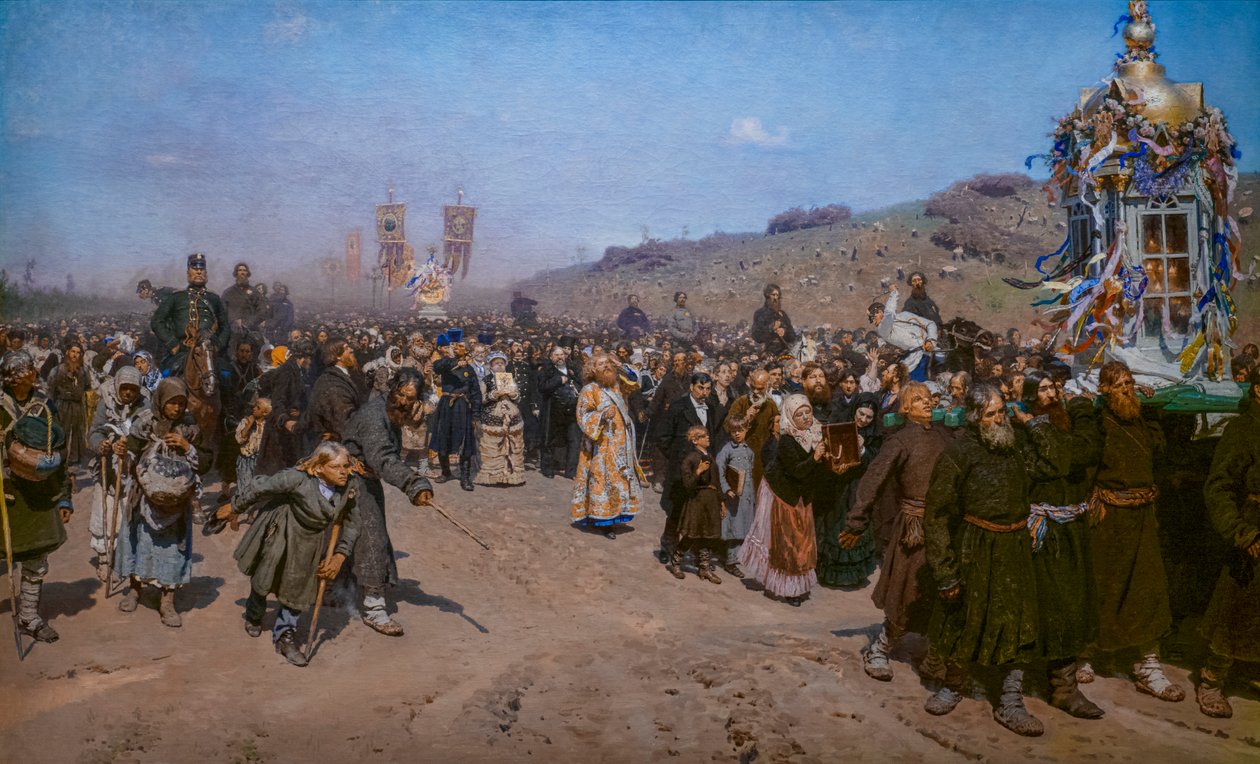 Processione religiosa nella provincia di Kursk da Ilya Efimovich Repin