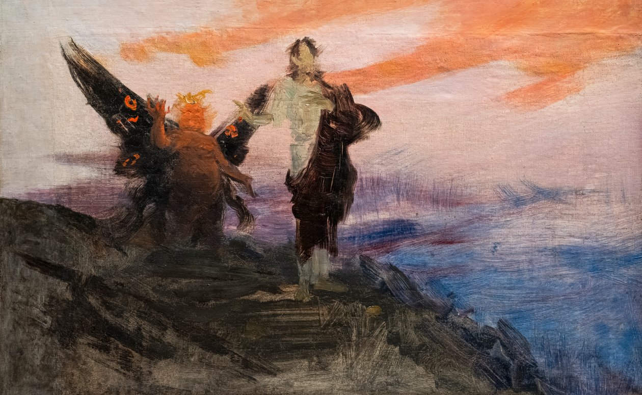 La tentazione di Cristo da Ilya Efimovich Repin
