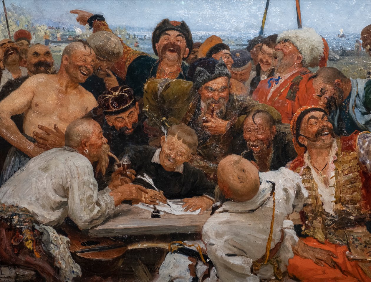 I cosacchi zaporoghi scrivono una lettera al sultano della Turchia da Ilya Efimovich Repin