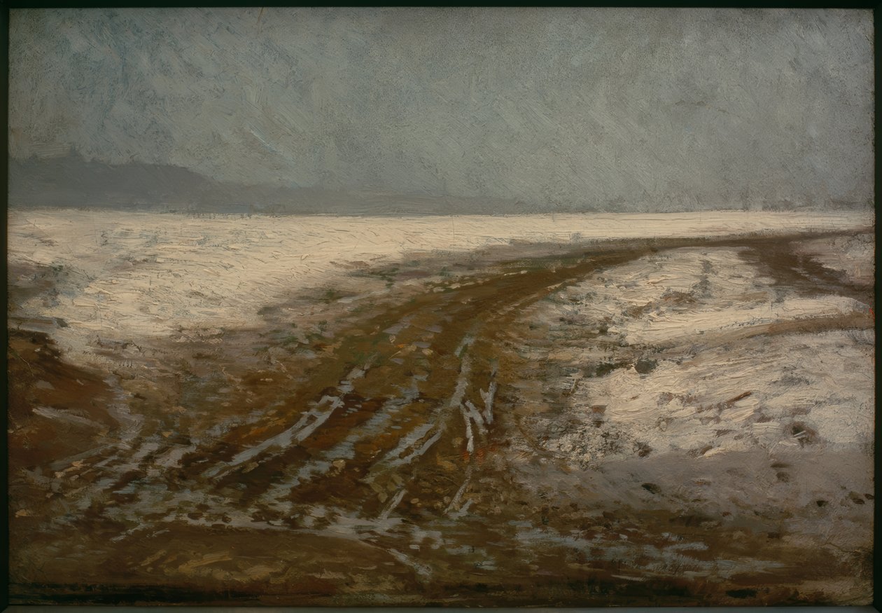 Strada nella neve da Ilya Efimovich Repin