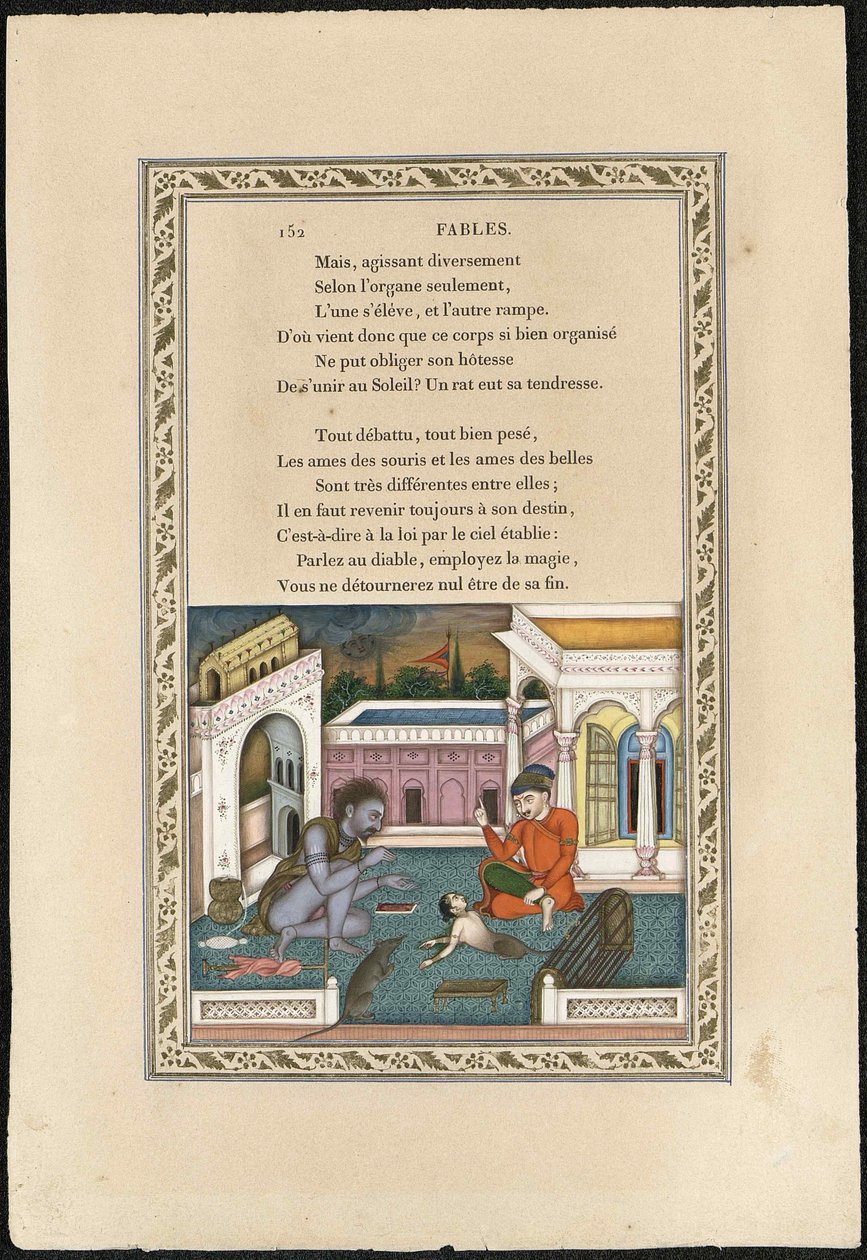 La souris métamorphosée en fille (Il topo trasformato in fanciulla), 1837-1839 da Imam Bakhsh Lahori