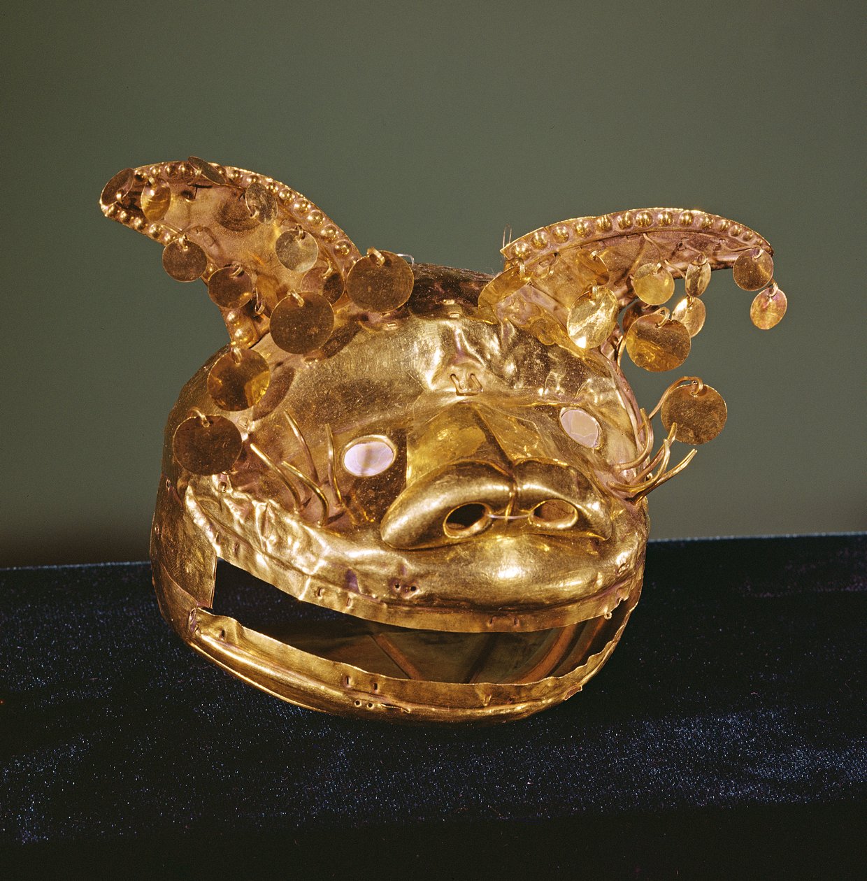 Maschera elmo giaguaro (oro) da Incan