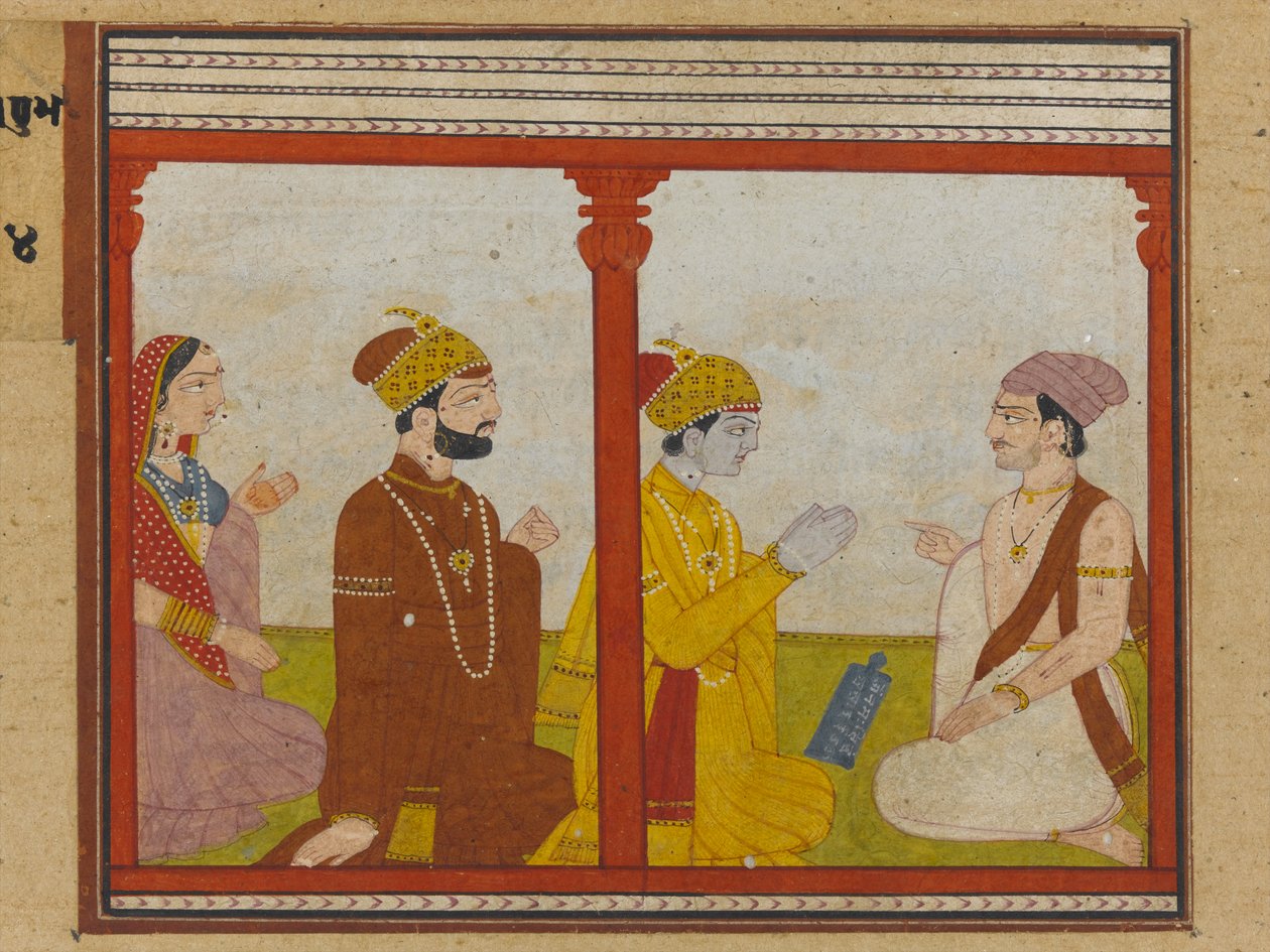 Illustrazione da una serie Madhu-Malati, c.1799 da Indian School