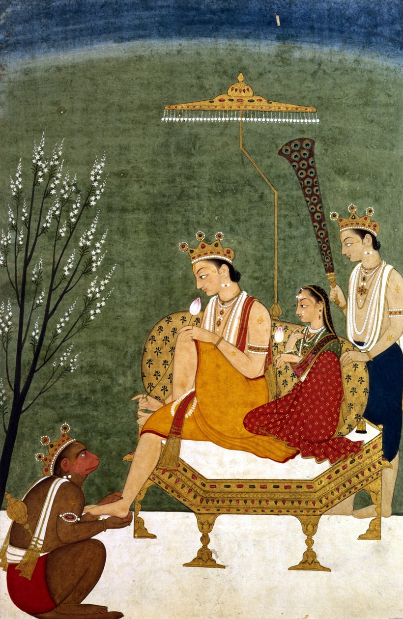 Settima incarnazione di Vishnu come Rama-Chandra: Rama e Sita riuniti da Indian School
