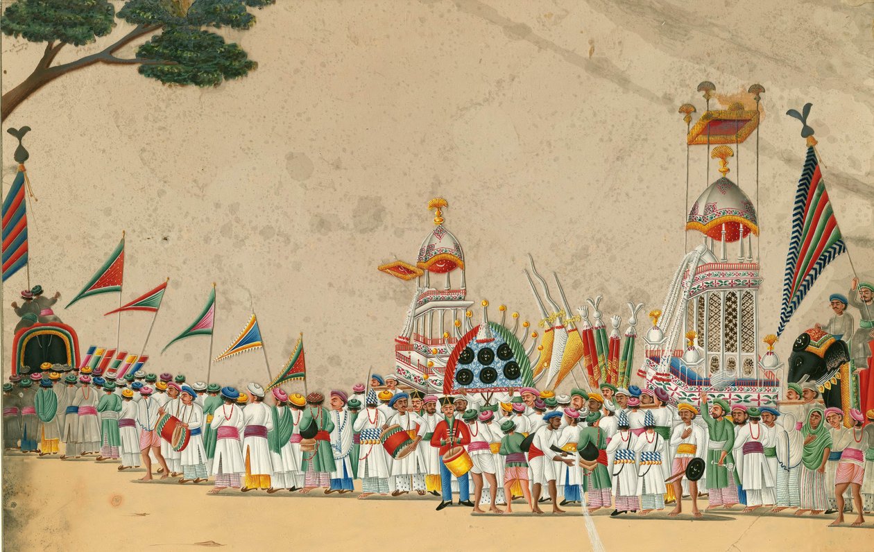 Processione festiva, c. 1800 da Indian Art