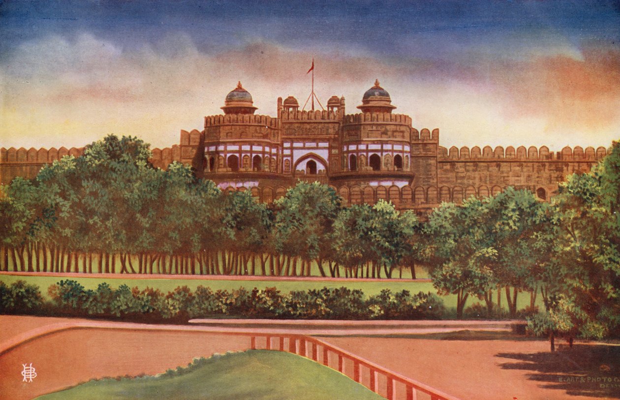 Porta di Delhi, Forte di Agra (foto a colori) da Indian photographer