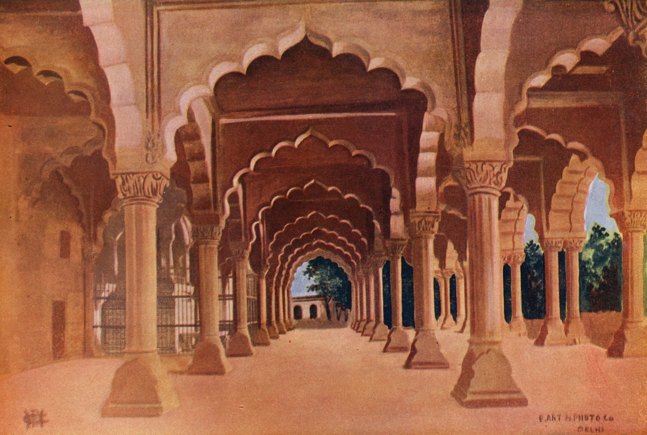 Diwan Am, Forte di Delhi (foto a colori) da Indian photographer