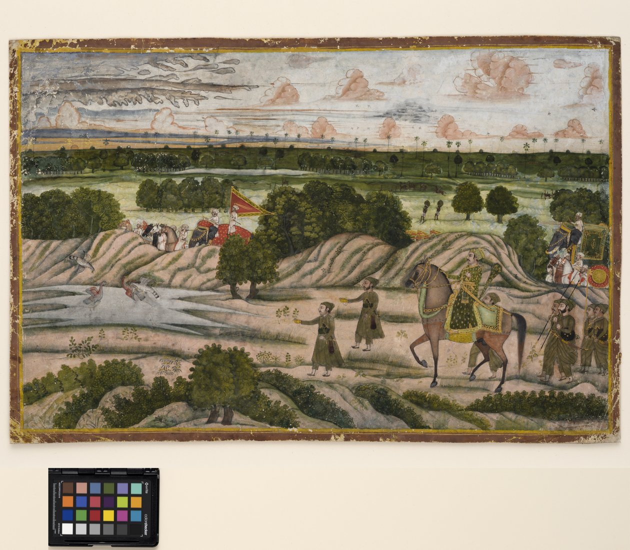 Un Nawab e i suoi servitori in una spedizione di caccia, c.1780 da Indian School