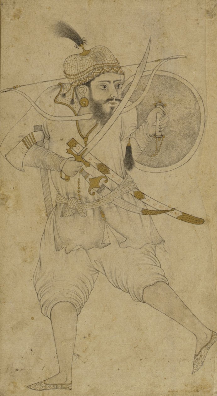 Un soldato tartaro, Ahmadnagar, altopiano del Deccan da Indian School
