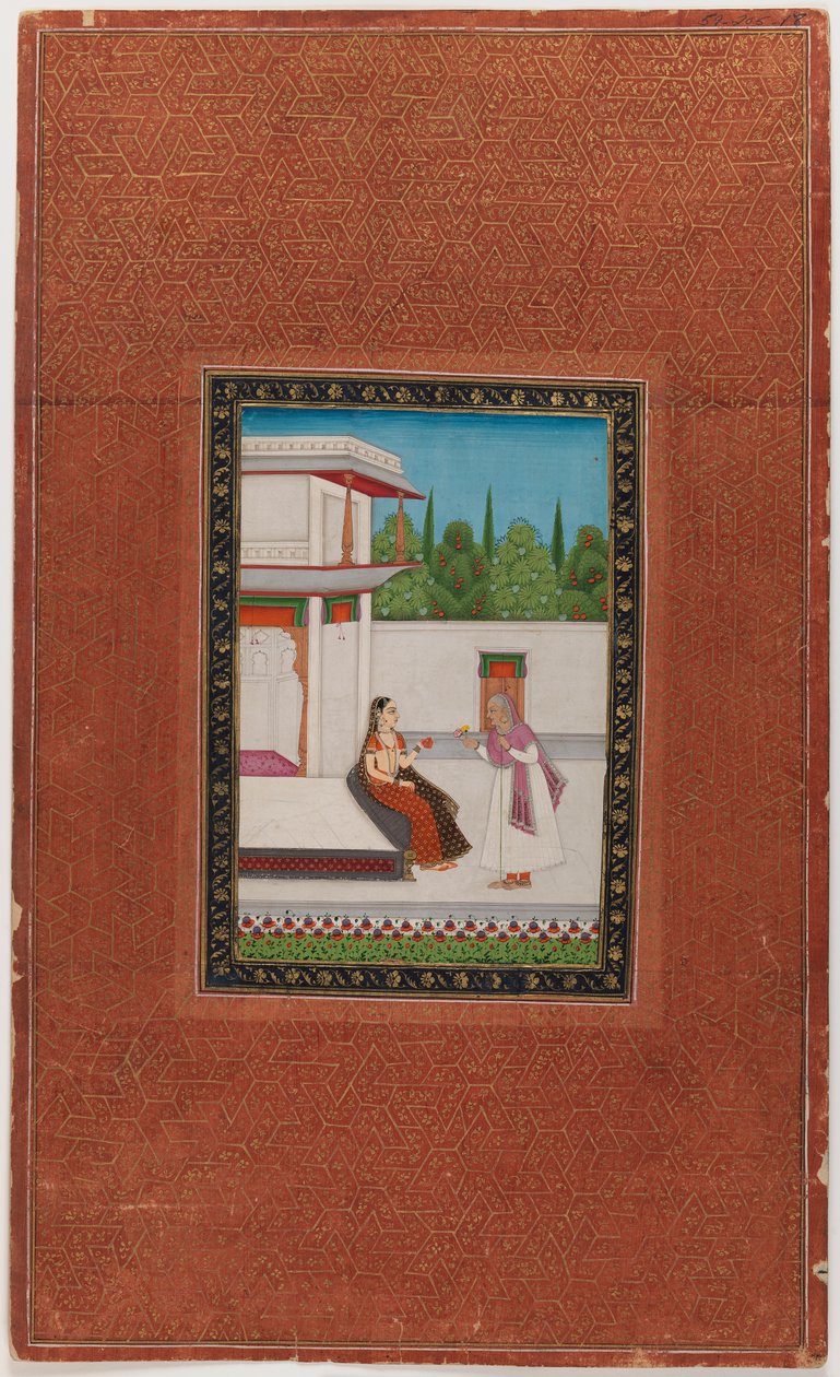 Una signora e la sua anziana serva, 1875-1900 da Indian School