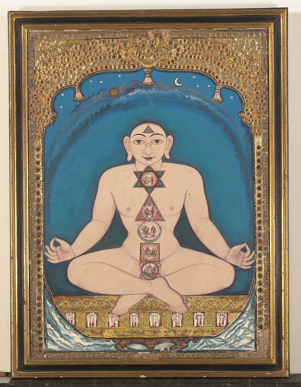 Un dipinto su pannello di un Tirthankara da Indian School