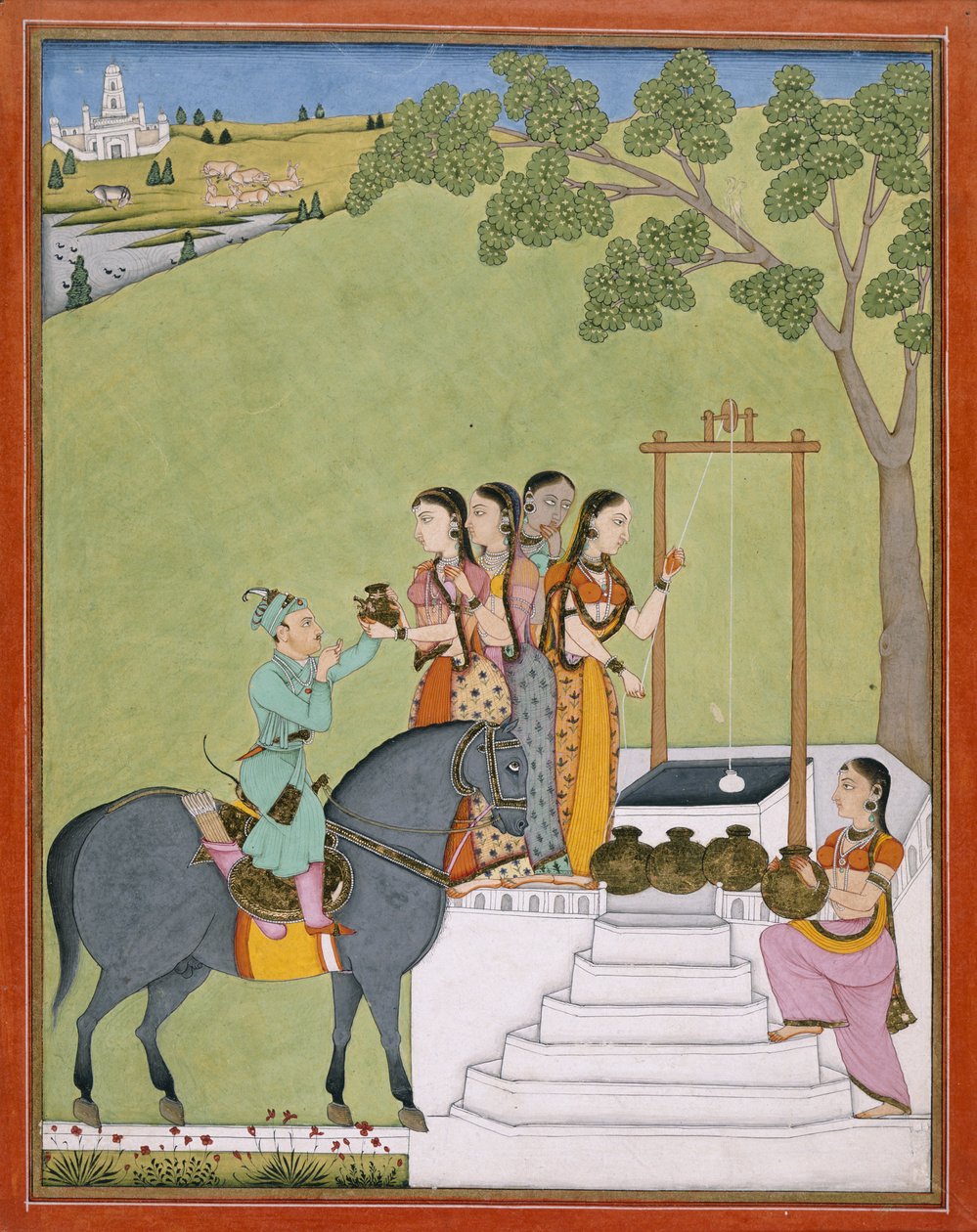 Add Or.3846 Un principe a un pozzo, c.1780 da Indian School