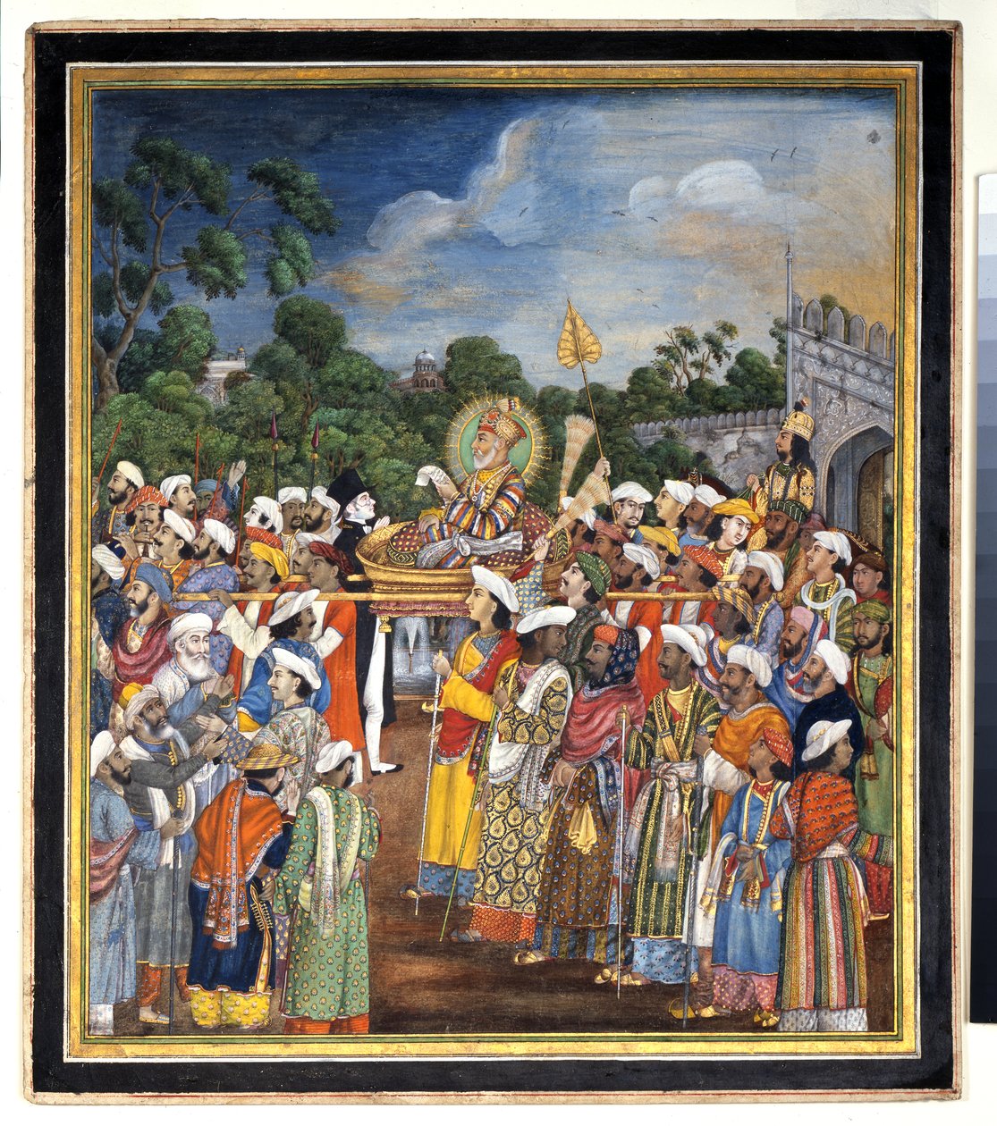 Akbar Shah II riceve il residente britannico, c.1810 da Indian School