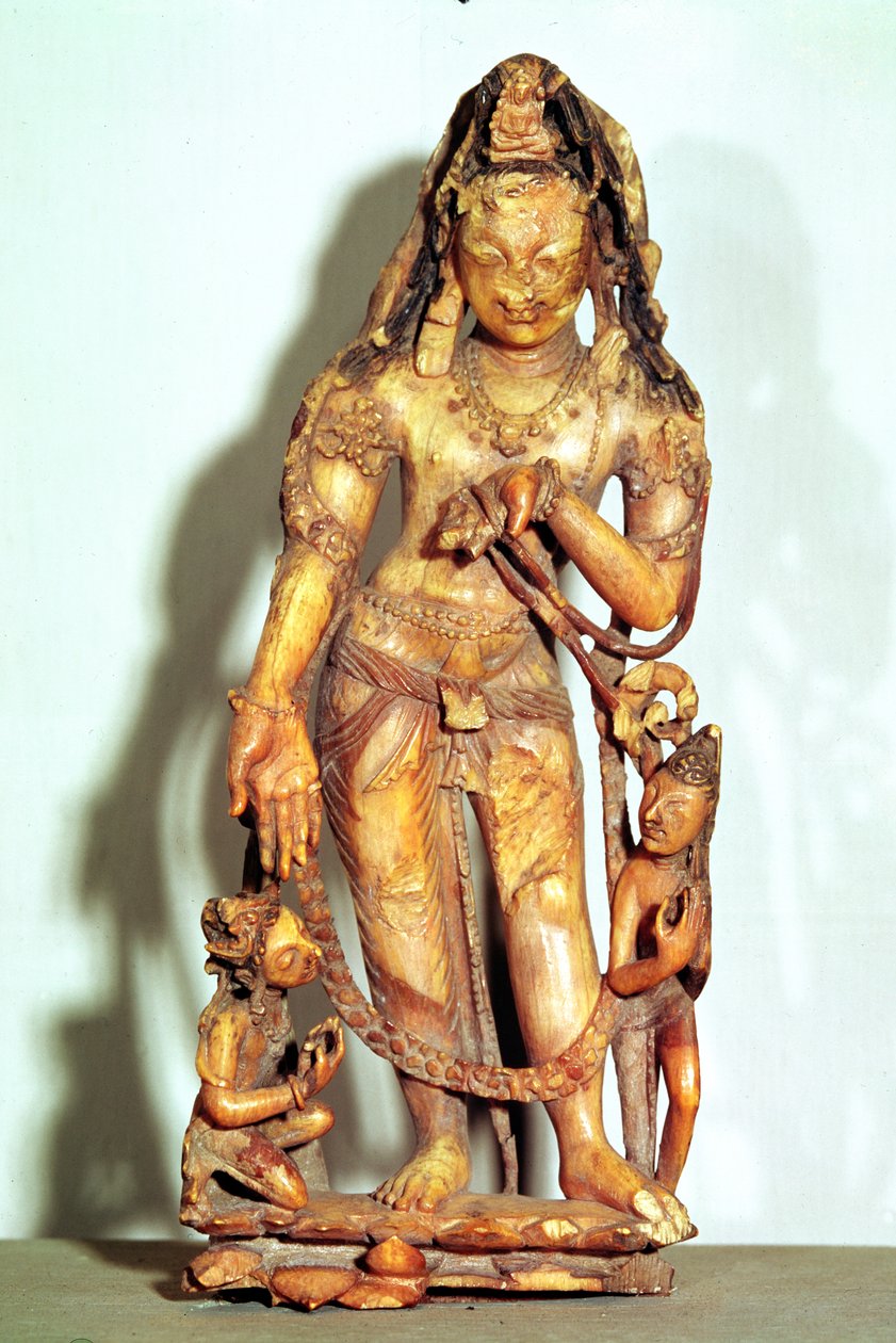 Figura di Avalokitesvara, da Kashmir da Indian School