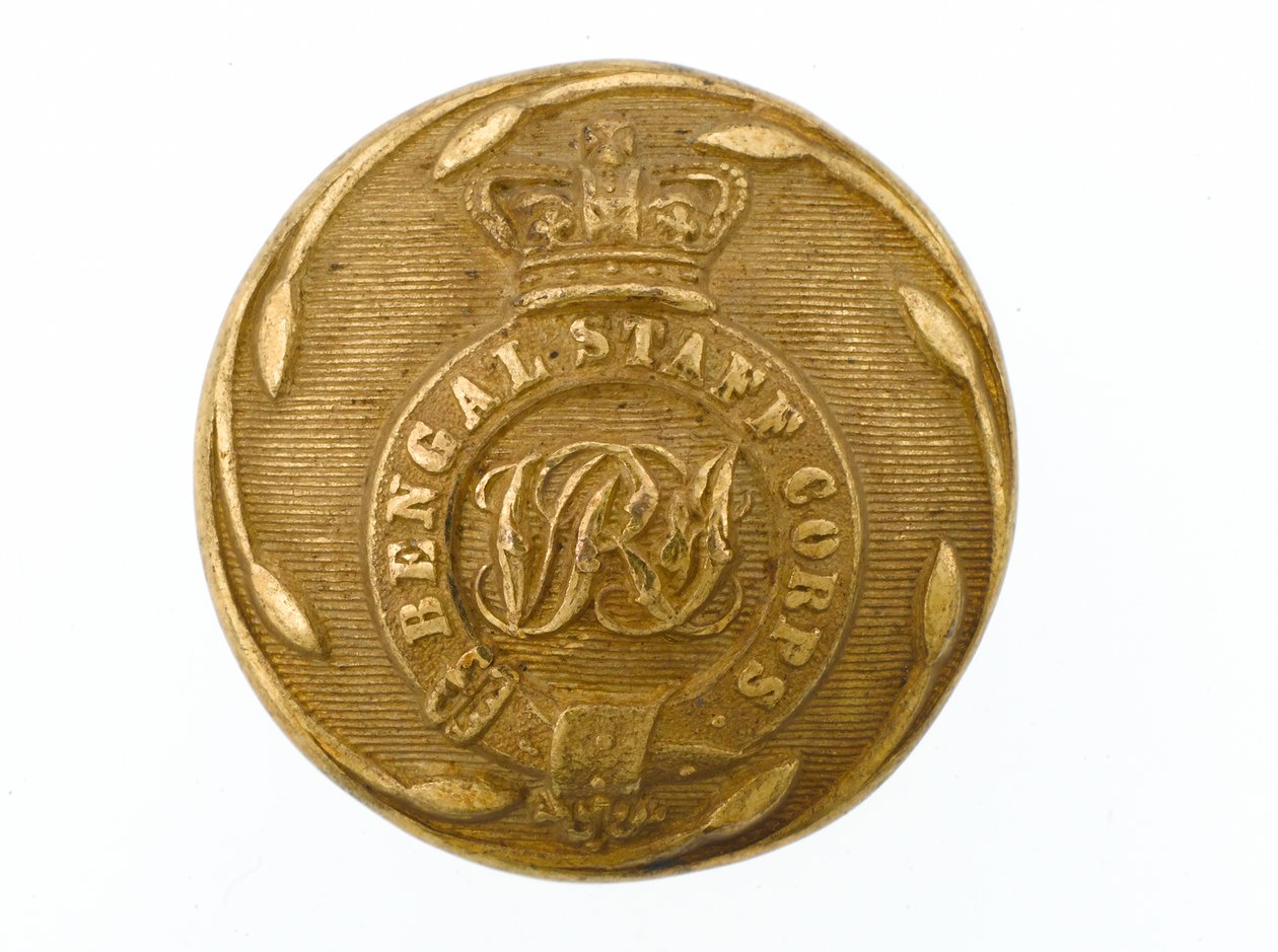 Bottone, Corpo di Stato Maggiore del Bengala, 1861-1876 da Indian School