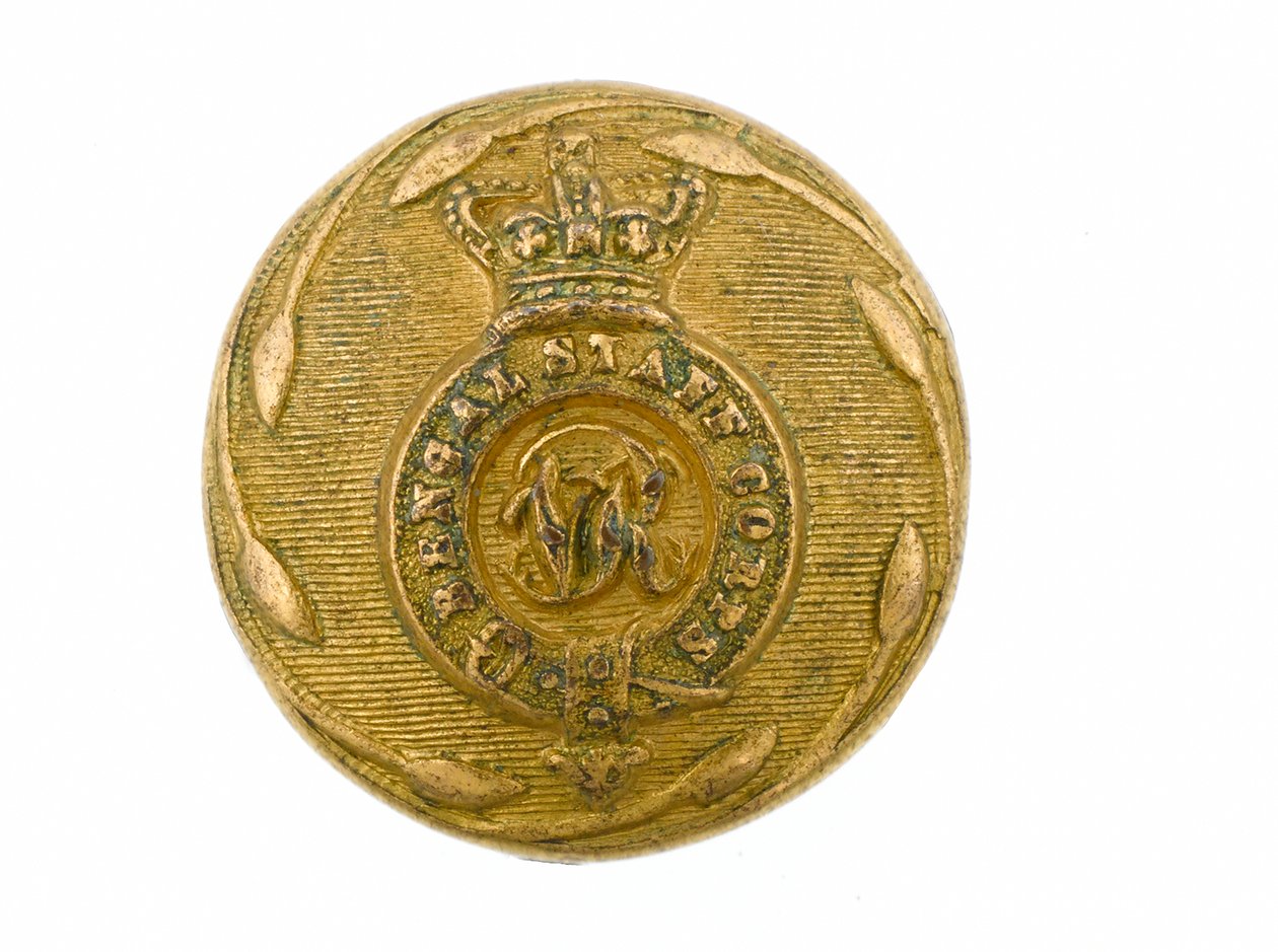 Bottone, Bengal Staff Corps, 1876-1891 da Indian School