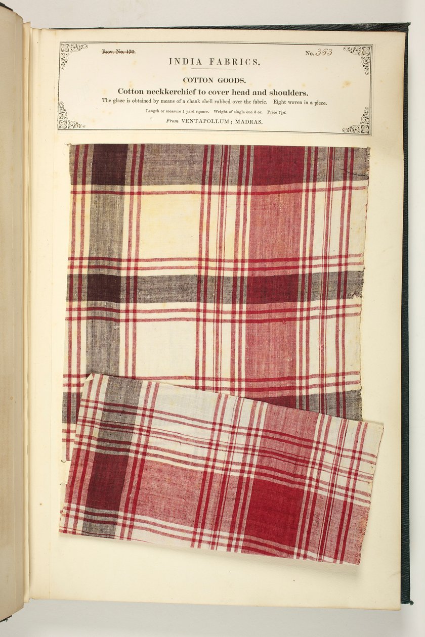 Fazzoletto di cotone per coprire testa e spalle da Ventapollum a Madras, da 